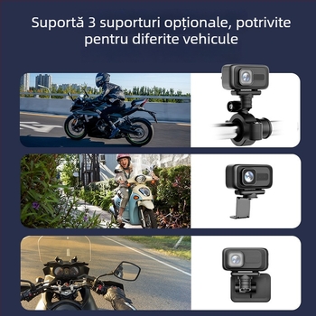 MT100 Cameră portabilă de bord pentru motociclete și vehicule electrice, Cameră de acțiune 2K, stocare pe card TF, Carcasă ABS, 90 g
