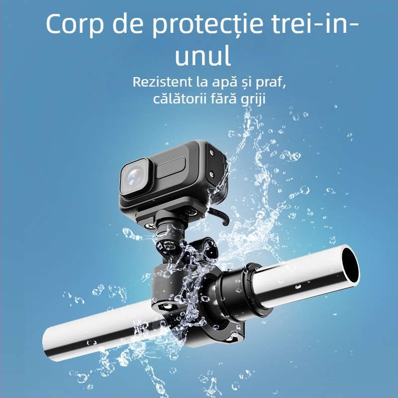 MT100 Cameră portabilă de bord pentru motociclete și vehicule electrice, Cameră de acțiune 2K, stocare pe card TF, Carcasă ABS, 90 g