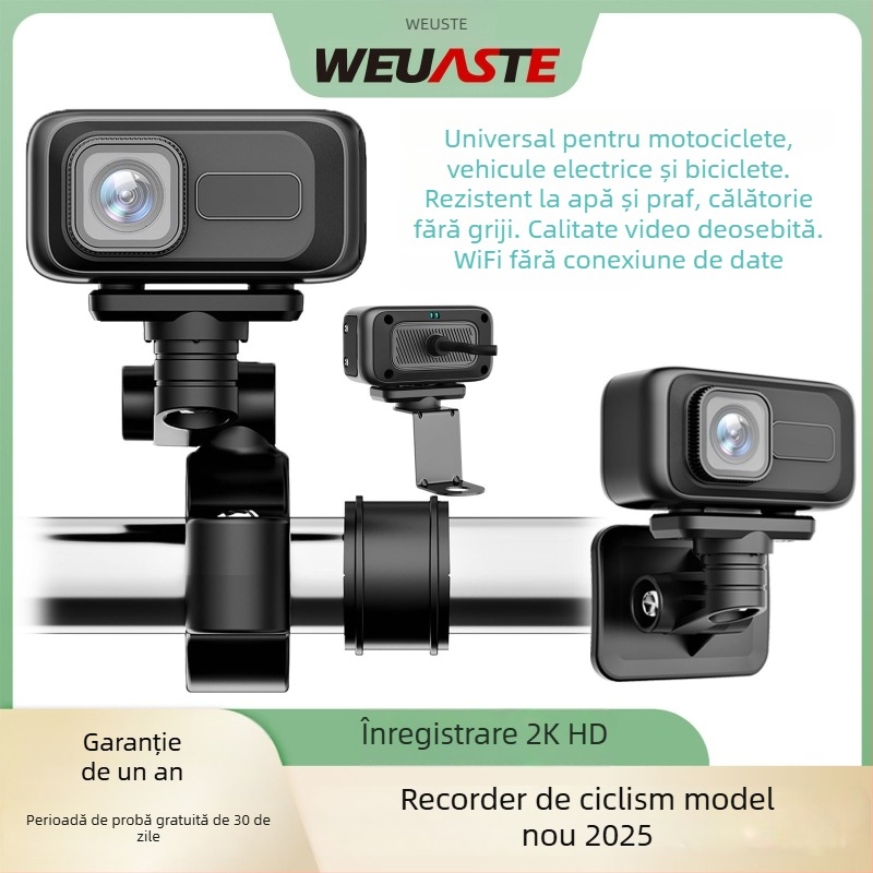 MT100 Cameră sport pentru motocicletă / outdoor, unghi de vizionare 170°, 3MP, memorie până la 128GB, rezistentă la apă