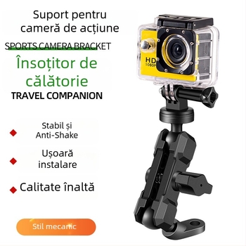 Suport auto pentru camere — universal, aliaj de aluminiu, model 1002 (Tip: suport auto; Material: aliaj de aluminiu; Model: 1002; Compatibil: universal)