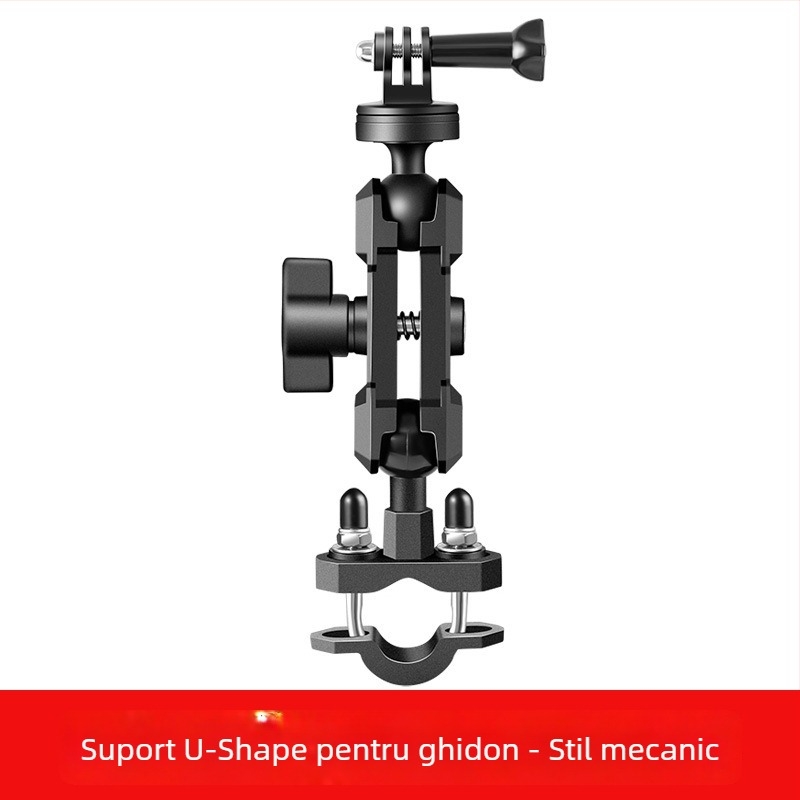 Suport auto pentru camere — universal, aliaj de aluminiu, model 1002 (Tip: suport auto; Material: aliaj de aluminiu; Model: 1002; Compatibil: universal)