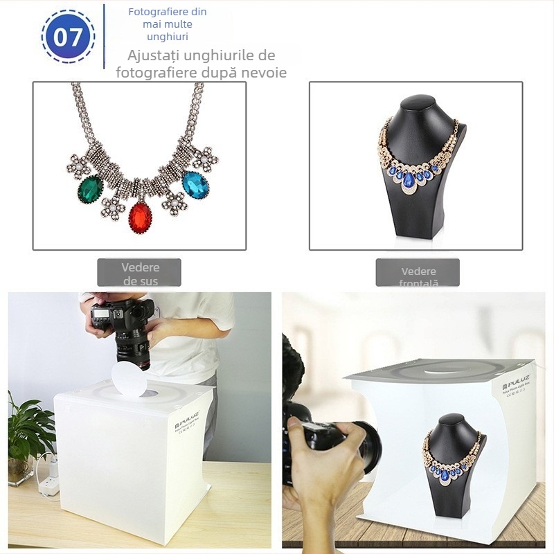 Puluz Fat Cow Pu5030 Mini studio foto PVC LED inel de iluminare, 0.7 kg (Brand: Puluz/Fat Cow, Model Pu5030, Material PVC, Weight: 0.7 kg)