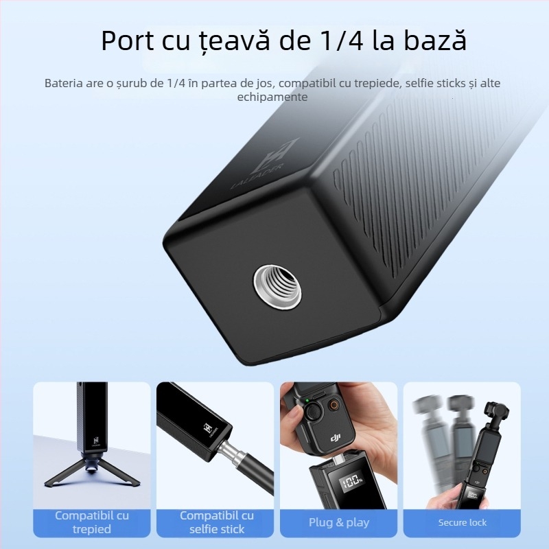 Mâner Baterie pentru DJI Pocket 3, 5000mAh, Încărcare Rapidă 22W, 3C Certificat
