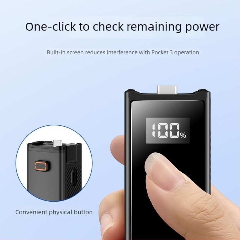 Mâner Baterie pentru DJI Pocket 3, 5000mAh, Încărcare Rapidă 22W, 3C Certificat