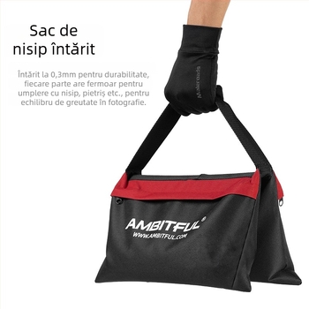 Zhijie Accesorii foto: sac de nisip din material Oxford pentru stativ de lumină și braț cantilever de studio, greutate 0,22 kg, include sac de nisip și cataramă
