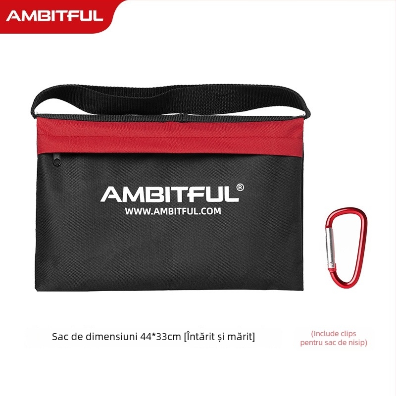 Zhijie Accesorii foto: sac de nisip din material Oxford pentru stativ de lumină și braț cantilever de studio, greutate 0,22 kg, include sac de nisip și cataramă