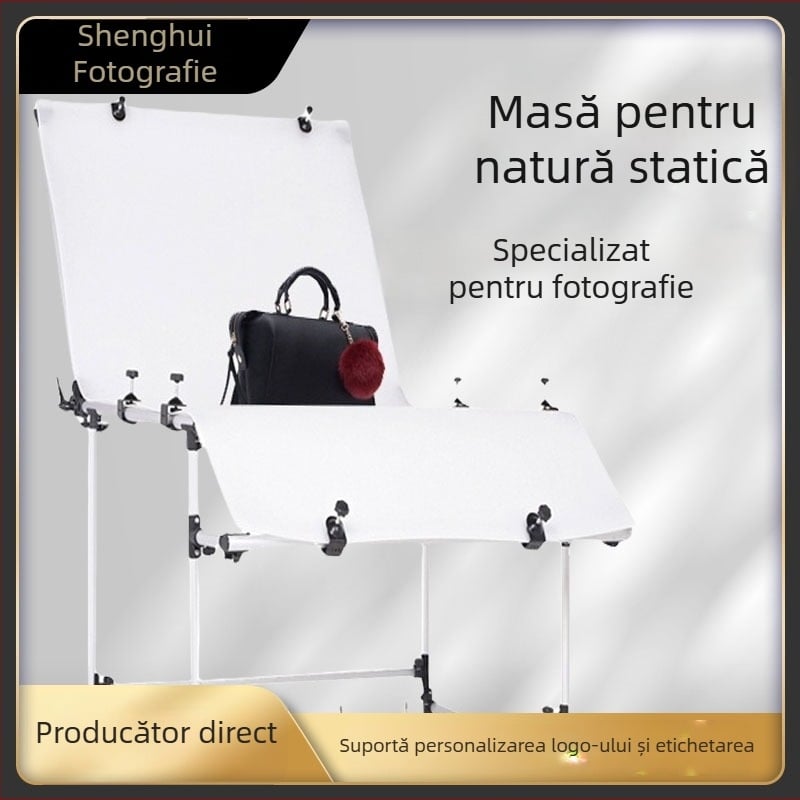Masă de fotografiat natură statică din aliaj de aluminiu, pliabilă, portabilă, pentru fotografie de produs, 4 kg