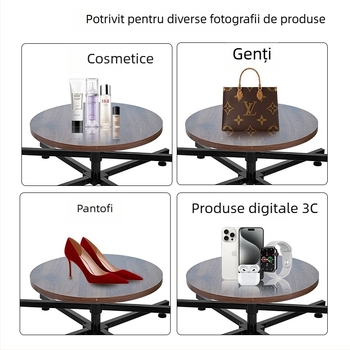 Platformă rotativă pentru aparat de fotografiat, 360°, din aliaj de magneziu, pentru fotografie și videografie