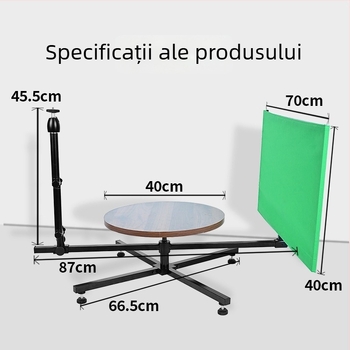 Platformă rotativă pentru aparat de fotografiat, 360°, din aliaj de magneziu, pentru fotografie și videografie