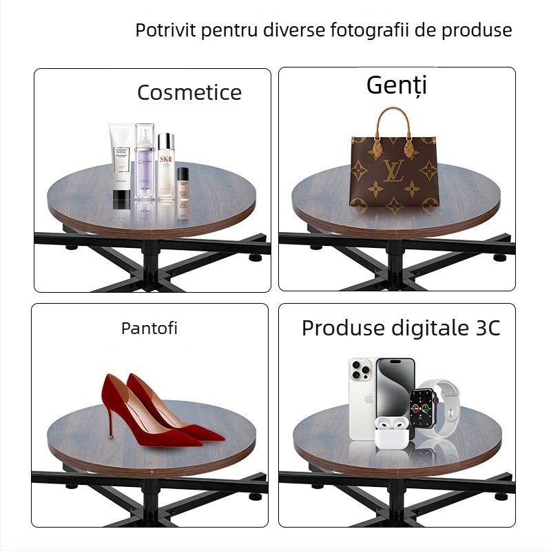 Platformă rotativă pentru aparat de fotografiat, 360°, din aliaj de magneziu, pentru fotografie și videografie