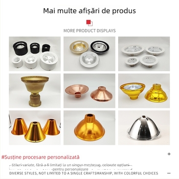 Abajur din aluminiu pentru bliț de studio – corp rotativ presat, finisaj cu reflexie înaltă, interfață bayonet, Hangyue