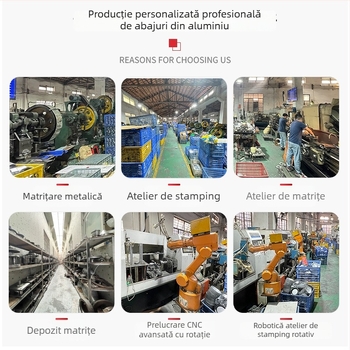 Abajur din aluminiu pentru bliț de studio – corp rotativ presat, finisaj cu reflexie înaltă, interfață bayonet, Hangyue