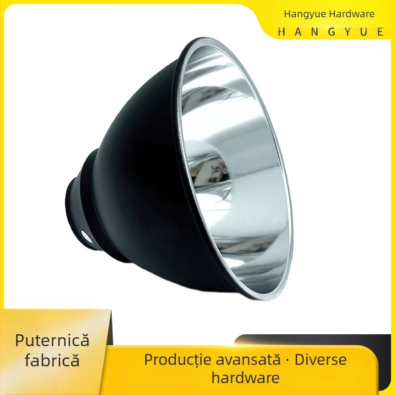 Abajur din aluminiu pentru bliț de studio – corp rotativ presat, finisaj cu reflexie înaltă, interfață bayonet, Hangyue