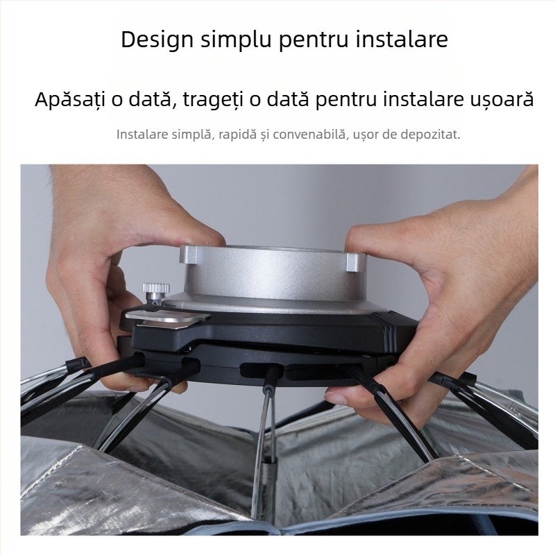 Softbox cu plasă pentru iluminat Godox, design parabolic profund, montaj rapid, construcție din aliaj de aluminiu, încărcare maximă 2–5 kg