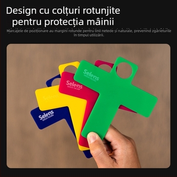 Accesorii foto pentru producții de film și televiziune: marker de poziționare în formă de T fluorescent pentru studio, acrilic, model Sdo 14 - tm 140, greutate 23,5 g