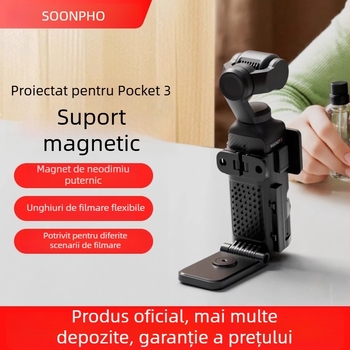 Suport de birou pentru DJI Pocket 3 – bază magnetică, ventuză auto, accesoriu pentru cameră multifuncțional (Model V3275)