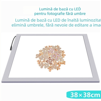 Lampă de fotografie fără umbre pentru produse – LED, reglabilă, luminozitate ajustabilă, model Zc-Mb180ss
