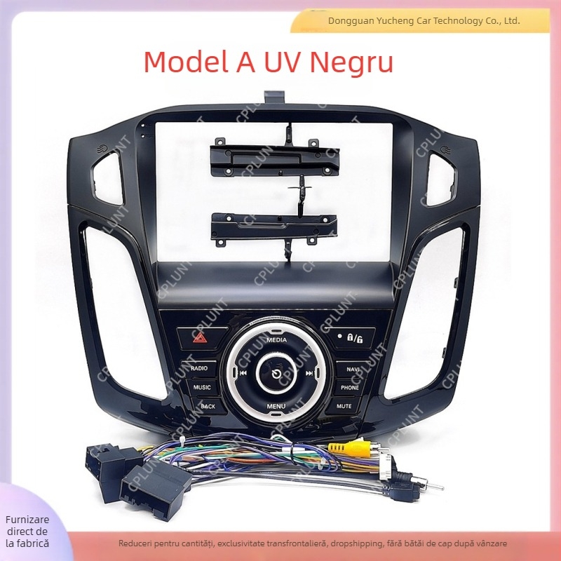 Ramă panou bord Ford Focus pentru navigație Android, ABS+PC, compatibil cu Ford Focus 2012–2019, greutate 1 kg
