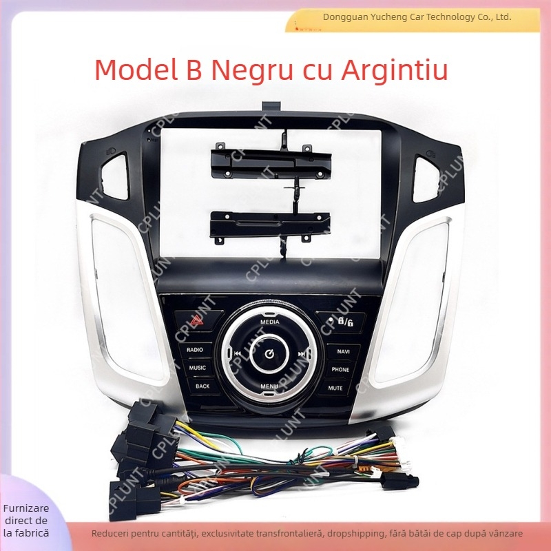 Ramă panou bord Ford Focus pentru navigație Android, ABS+PC, compatibil cu Ford Focus 2012–2019, greutate 1 kg