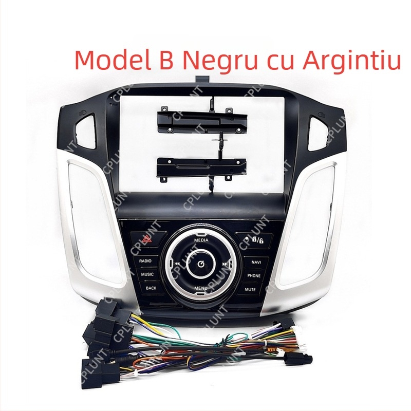 Ramă panou bord Ford Focus pentru navigație Android, ABS+PC, compatibil cu Ford Focus 2012–2019, greutate 1 kg