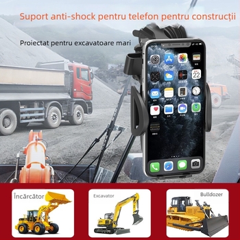 Yesido Lazy Man suport pentru telefon în mașină cu ventuză, design rotativ cu braț dublu, braț telescopic, material ABS și silicon, cu opțiune de personalizare