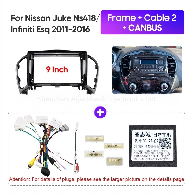 Ramă centrală navigație Nissan Juke – ABS, compatibil ODM/OEM, 1 kg, Fabricat în Shenzhen