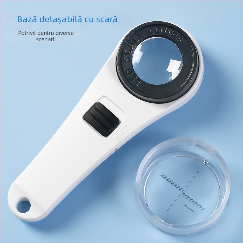 Lupa de mână Sun Fire, mărire 10x, lentilă din sticlă K9, disponibile mărci private licențiate