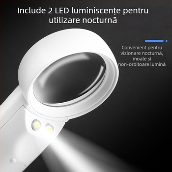 Lupă de mână cu LED pentru întreținere electronică – mărire înaltă definiție pentru repararea IC-urilor și a plăcilor de bază