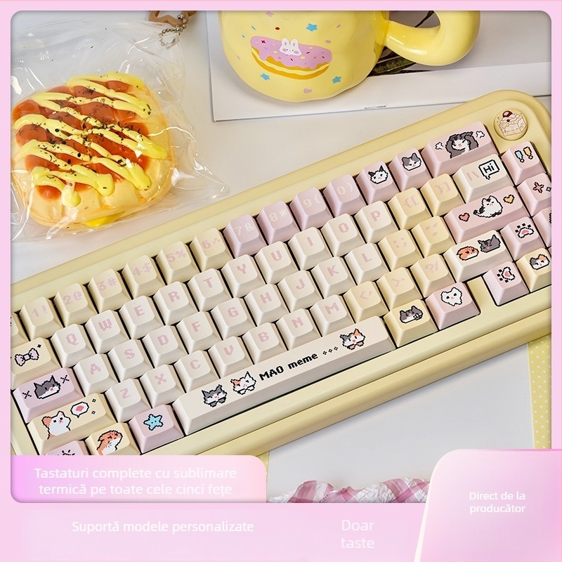 Hakimi Pixel Keycap pentru tastatură de gaming - Material PBT, Transfer termic prin sublimare, Compatibil cu AKKO, Fără iluminare