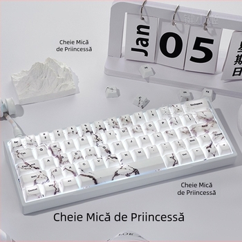 Set capace Marble 3.0 Autumn Scene, 130 taste, PBT transparent, sublimare + imprimare UV, în cutie