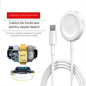 Bază de încărcare wireless magnetic pentru Apple iWatch, interfață USB, QC2.0, 5W, 1A