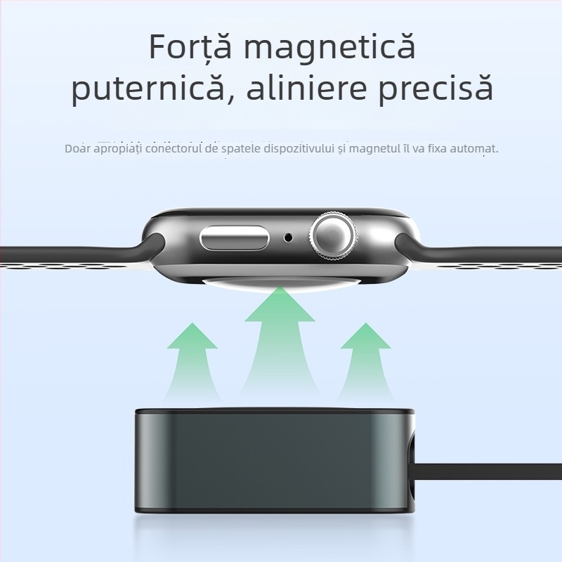 Dianyi Cablu magnetic Apple Watch pentru încărcare rapidă cu cablu telescopic – PD, 2A, 60W