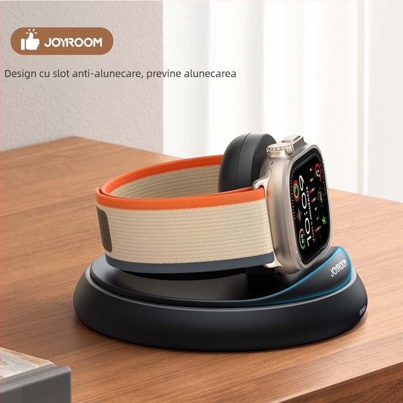 Încărcător wireless magnetic pentru smartwatch – pliabil, încărcare rapidă, stabil, ieșire 1A, 3W maxim