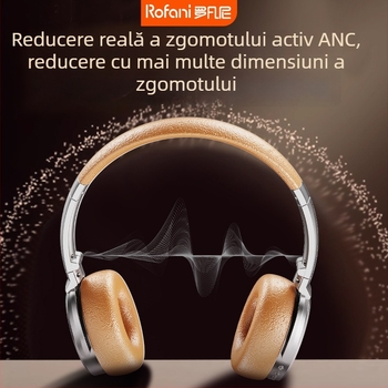 Headset cu anulare a zgomotului, Bluetooth 5.4, rază de 10 m, stereo, autonomie 4–8 h