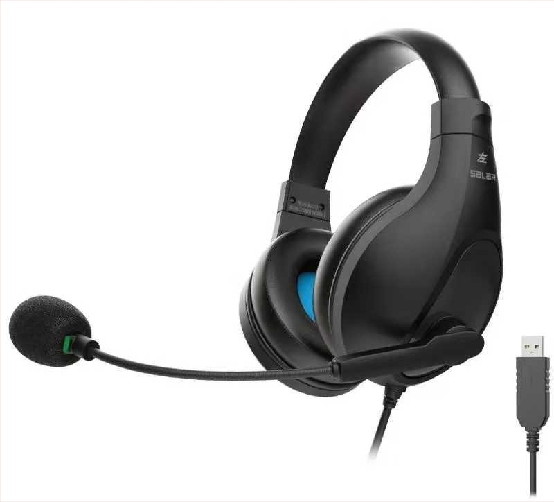 Căști de examen cu fir, microfon încorporat, conector 3,5 mm, 20–20 kHz, 32 Ω, cablu de 2,5 m