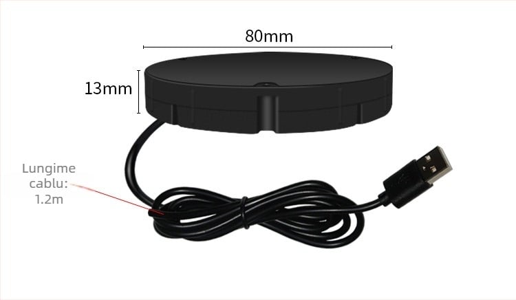 Încărcător wireless ascuns într-o masă cu blat din lemn, 10W QC3.0