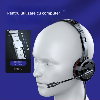 Casca cu fir SH10 pentru echipamente de comunicații, purtare pe cap, 3,5 mm jack (Răspuns în frecvență: 100–10000 Hz; Impedanță: 32 Ω; Lungimea cablului: 2 m)