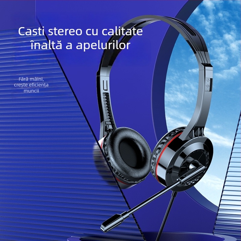 Casca cu fir SH10 pentru echipamente de comunicații, purtare pe cap, 3,5 mm jack (Răspuns în frecvență: 100–10000 Hz; Impedanță: 32 Ω; Lungimea cablului: 2 m)