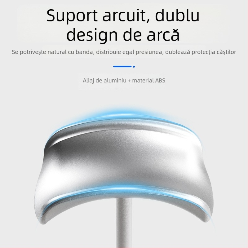 Suport pentru căști din aliaj de aluminiu pentru birou, cu suprafață anti-alunecare, 110 g, model 2023