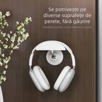 Suport pentru căști, model din plastic D3, compatibilitate universală, depozitare pe perete, 74g, personalizabil
