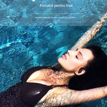 Căști sport Bluetooth, design pentru ureche prinsă, IP68, Bluetooth 5.0, rază 15 m, autonomie >8 ore