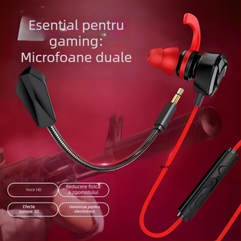 Căști de gaming cu microfon, in-ear, cu fir, pentru PC/Desktop/Laptop, 3,5 mm, 20–20000 Hz, 16 Ω