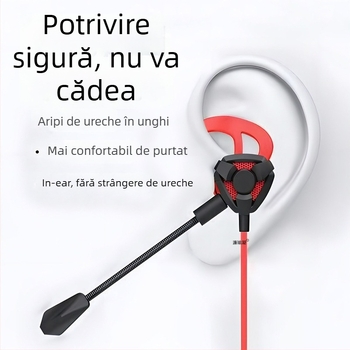 Căști de gaming cu microfon, in-ear, cu fir, pentru PC/Desktop/Laptop, 3,5 mm, 20–20000 Hz, 16 Ω