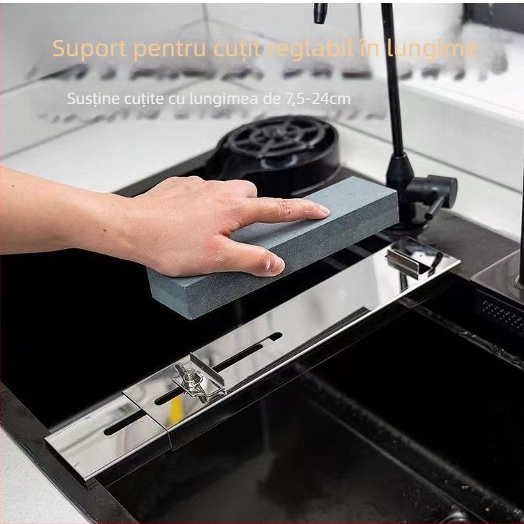 Suport pentru ascuțit cuțite pentru uz casnic, corp foarte gros, montaj reglabil la chiuvetă, unealtă de ascuțire rapidă