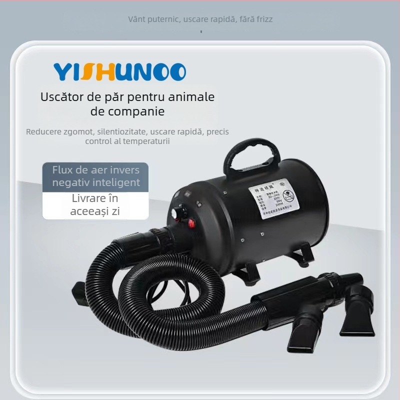 Uscător de păr pentru animale pentru câini mari, motor DC, sub 1000W, 220V, fir de încălzire spiral, protecție la supraîncălzire