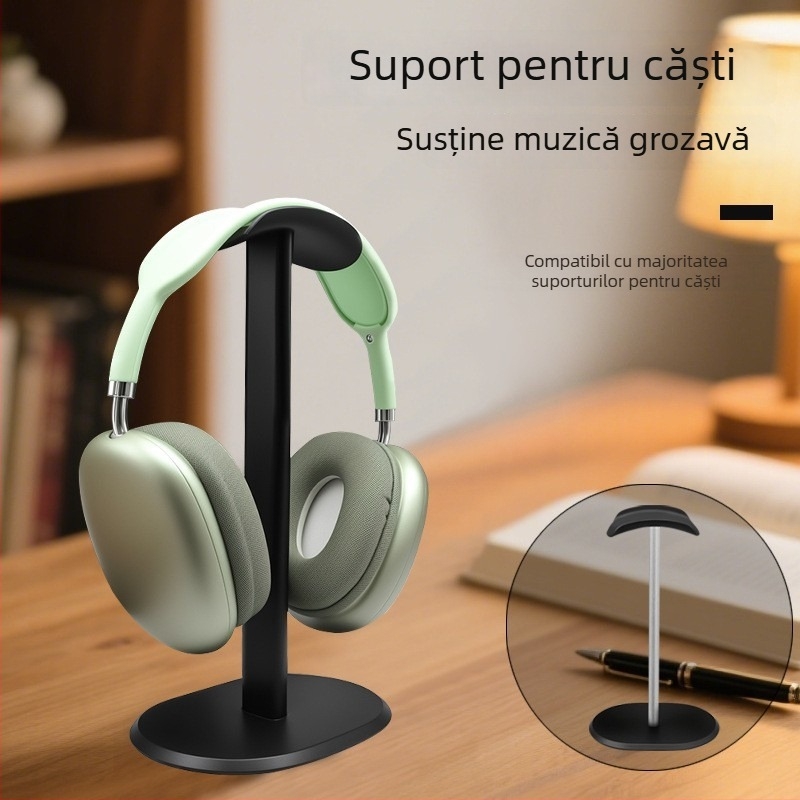 Suport pentru căști din aliaj de aluminiu – pentru birou, compatibil cu căști, greutate 170 g