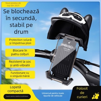 Suport de telefon pentru bicicletă electrică cu încărcare wireless, material gel moale, stil IP