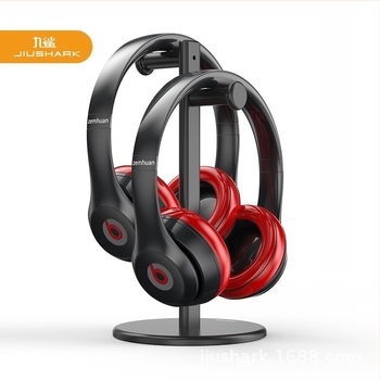 Suport pentru căști din aliaj de aluminiu, cârlig dublu, pentru masă, potrivire universală