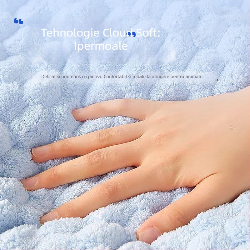 Prosop de baie pentru animale de companie – moale din fleece coral, ultra-absorbent, uscare rapidă, antibacterian și deodorant, moale și fără scame, pentru câini