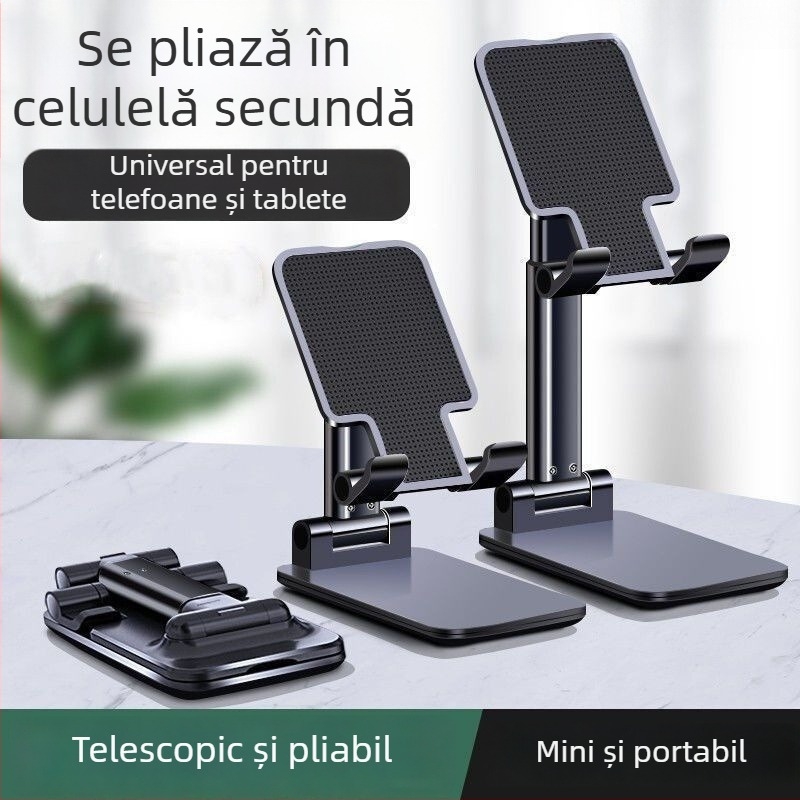 Suport de birou pentru tabletă - reglabil, pliabil, portabil, construcție din plastic, compatibil cu iPad